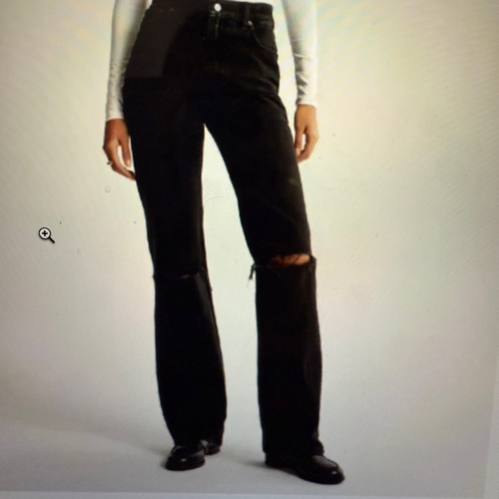 Abercrombie 90s Ripped Relaxed Jean High Rise Curve Love